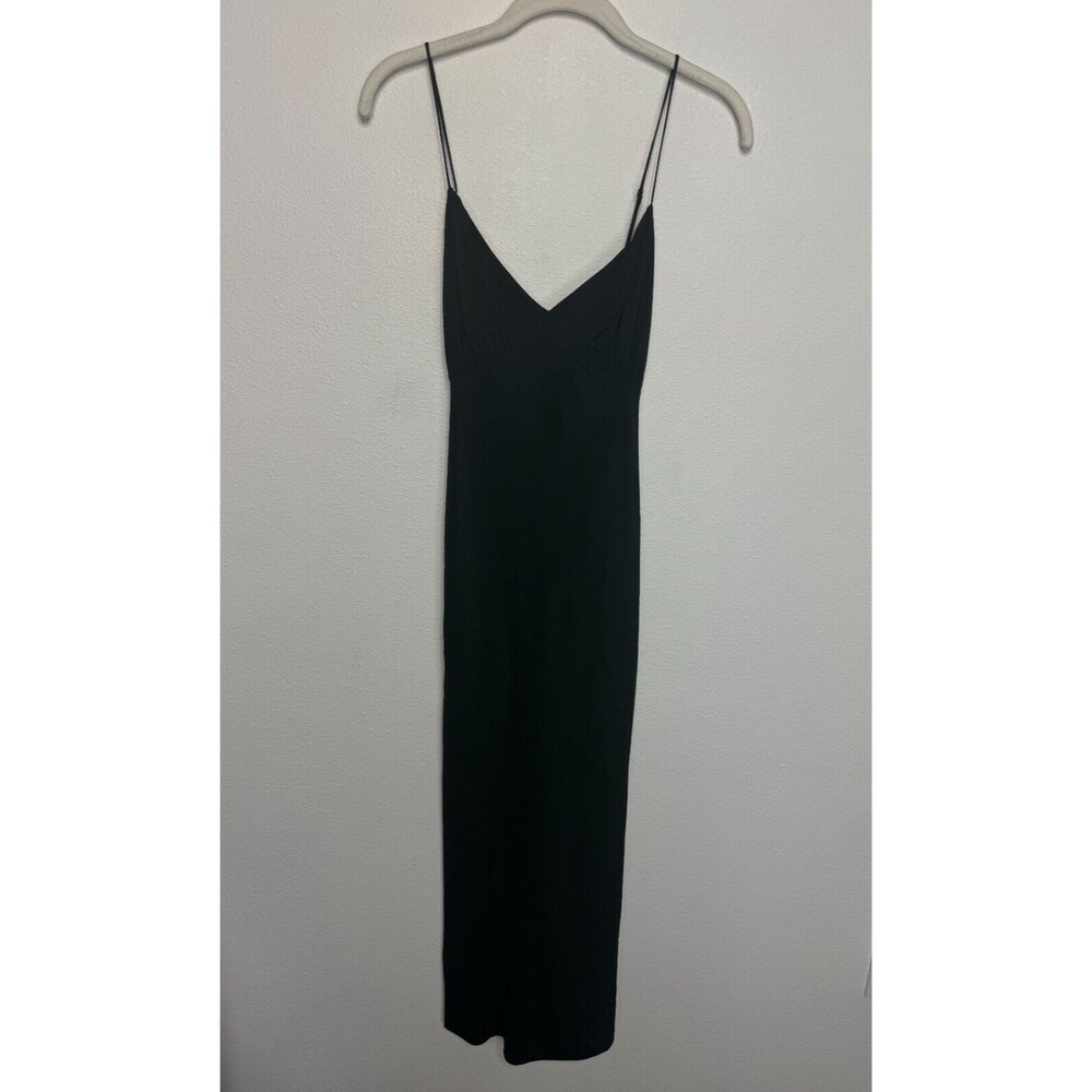 Madewell Size 8 Layton Midi Slip Dress Black Cami Strappy Criss Cross Back NWT - Picture 9 of 16